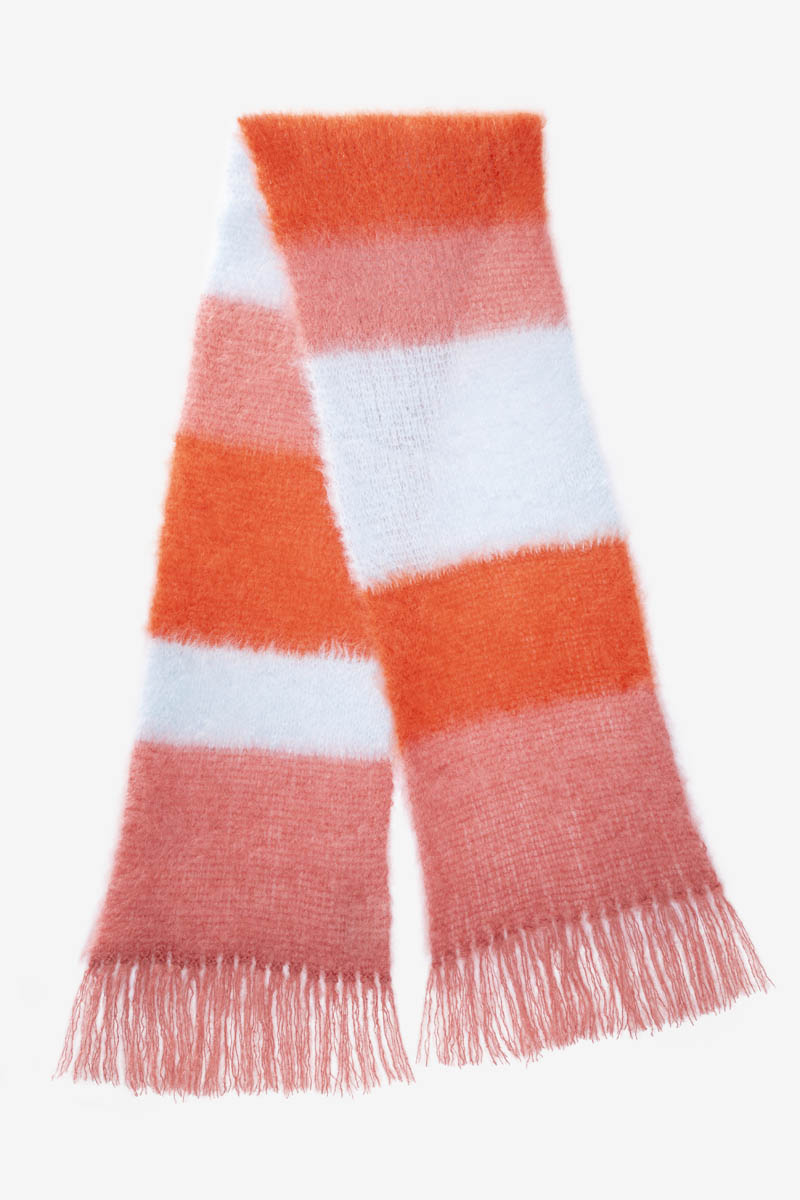 StripedSnuggle-CoralWashedDenimClay